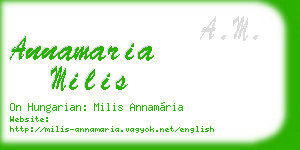 annamaria milis business card